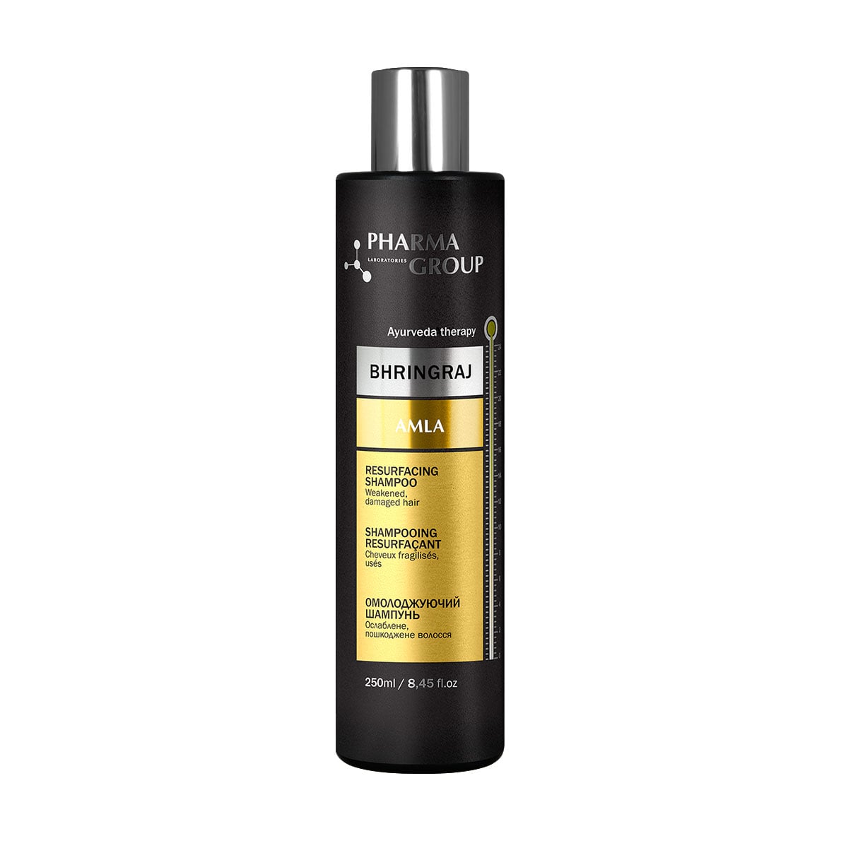 Уцінка! Омолоджувальний шампунь Pharma Group Bhringraj + Amla Resurfacing Shampoo для ослабленого та пошкодженого волосся, 250 мл